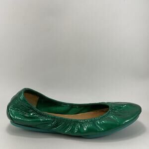 Tieks by Gavrieli Ballet Flat Womens 8 Green Emerald Patent Leather Foldable